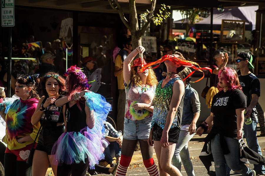 Gay Pride Parade Photograph - Sequins and Rainbows by Kristen Beck