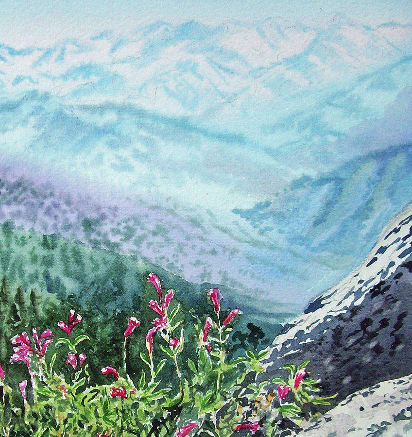 Sequoia Mountains Painting by Irina Sztukowski