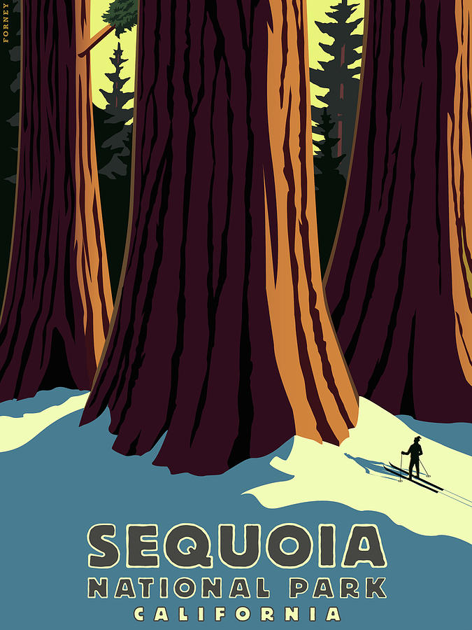 Sequoia National Park Digital Art - Sequoia National Park Big Trees by Steve Forney