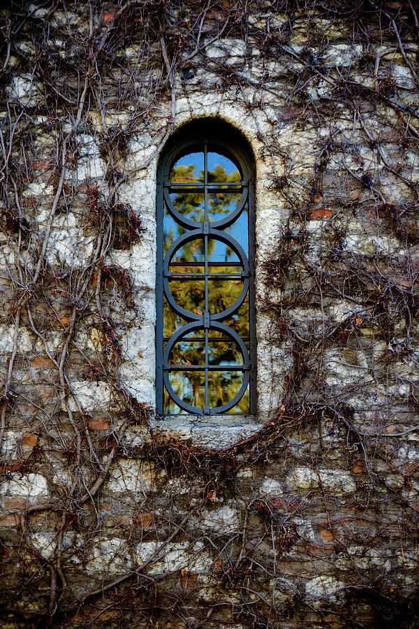 Castle Photograph - Serbian church window by Stelios Kleanthous