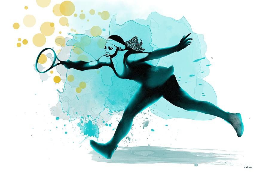 Serena Williams Digital Art - Serena by Marlene Watson