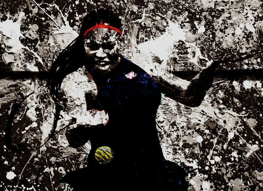 Serena Williams s4e Mixed Media by Brian Reaves