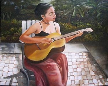 Portrait Painting - Serenata by Yolanda Barjoud