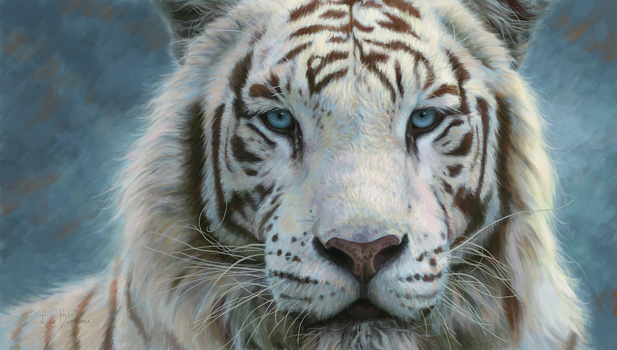 Tiger Painting - Serene Emperor by Lucie Bilodeau