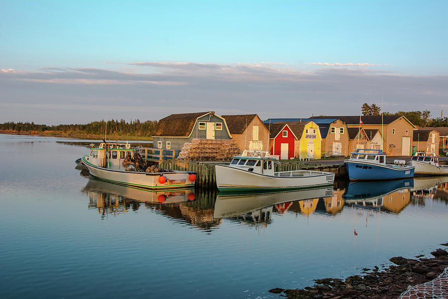 Serene Evening, New London Harbor, Prince Edward Island, Canada Photograph by Douglas Wielfaert