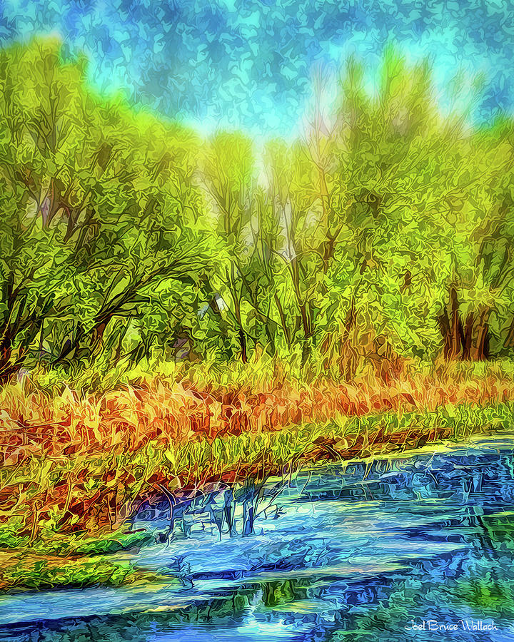 Serene Green Pond Digital Art by Joel Bruce Wallach