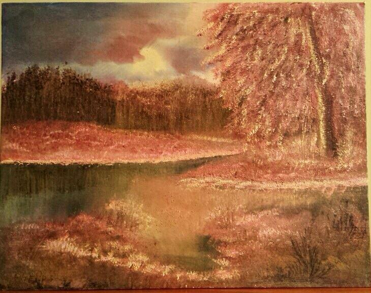 Serene Lake  Painting by Dottie Visker