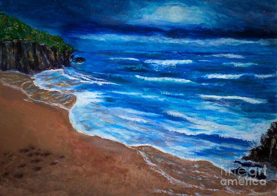 Serene Seashore Painting by Anne Sands