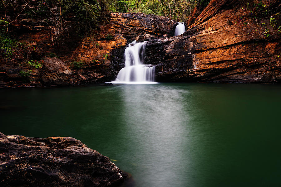 Serene waterfalls Photograph by Vishwanath Bhat