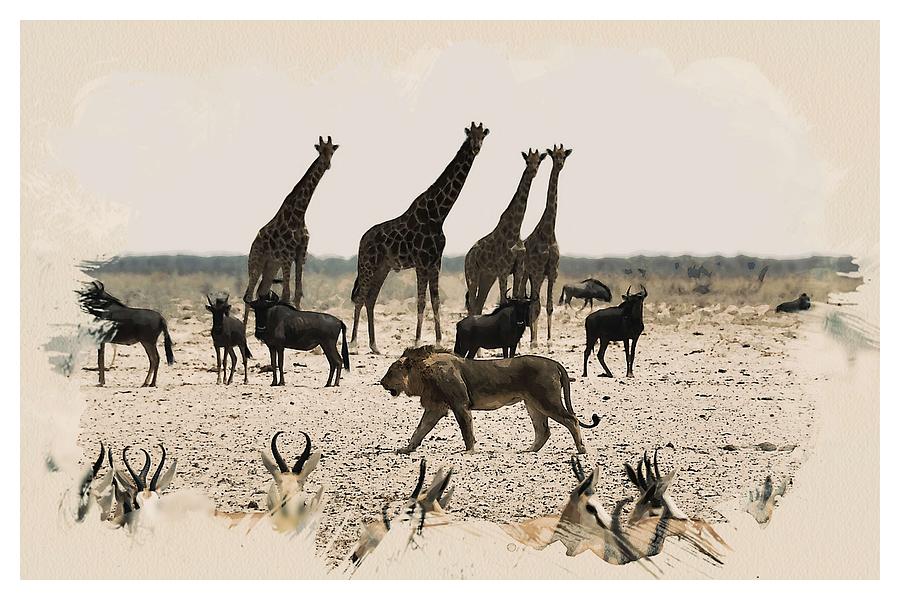 Serengeti Untamed - Wildlife Series - 1 Painting by Celestial Images