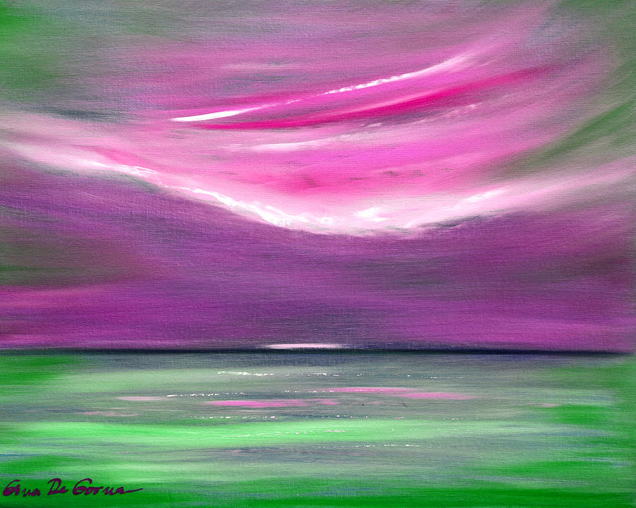 Serenity 3 - Abstract Sunset Painting by Gina De Gorna