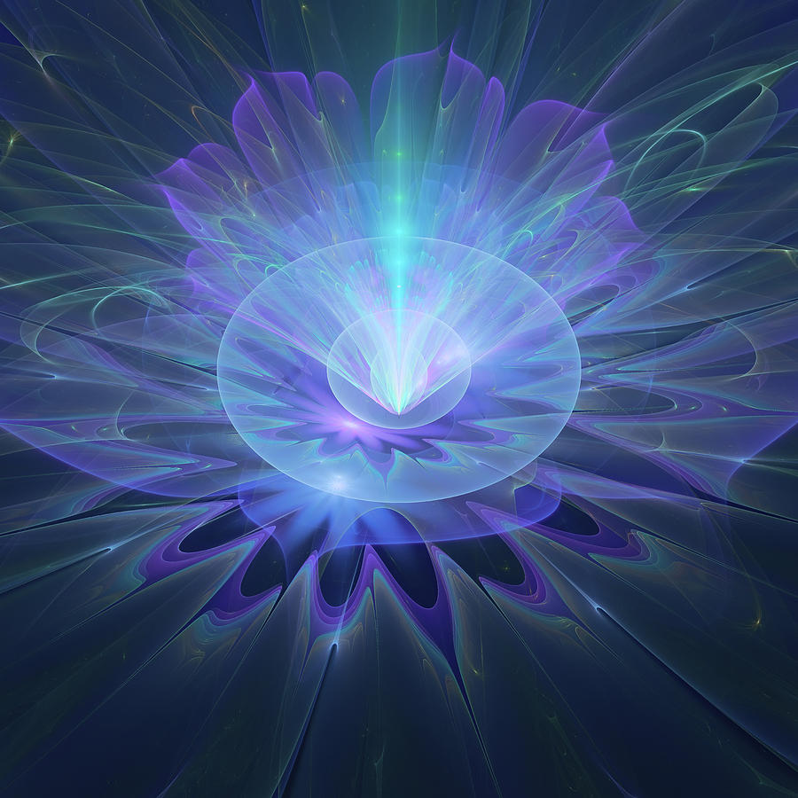 Fractal Digital Art - Serenity Abstract Fractal by Mariia Kalinichenko Fractal Digital Art - Serenity Abstract Fractal by Mariia Kalinichenko