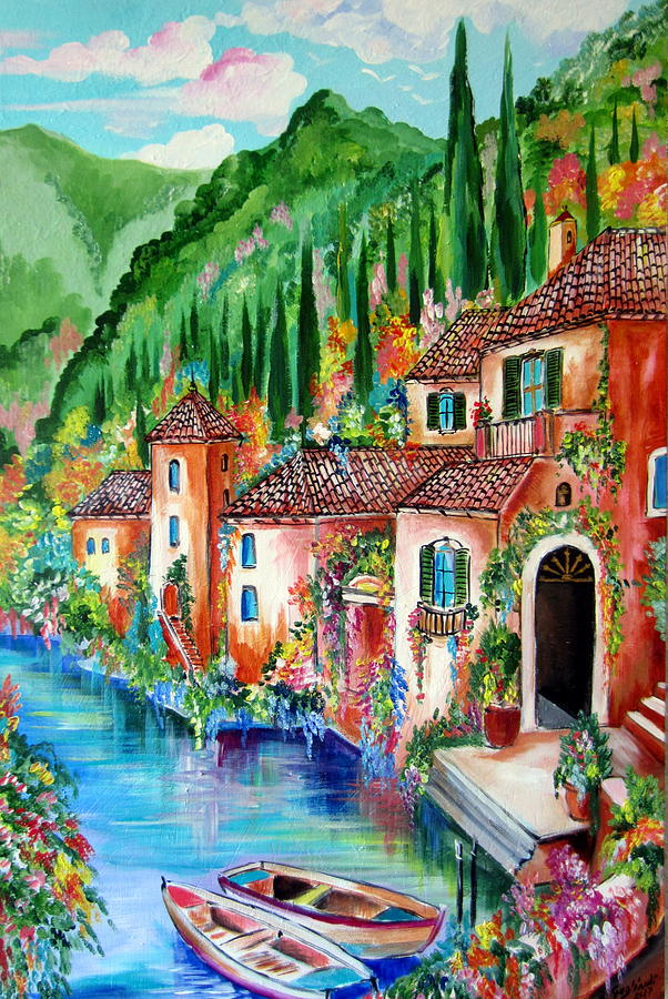Serenity by the lake Painting by Roberto Gagliardi
