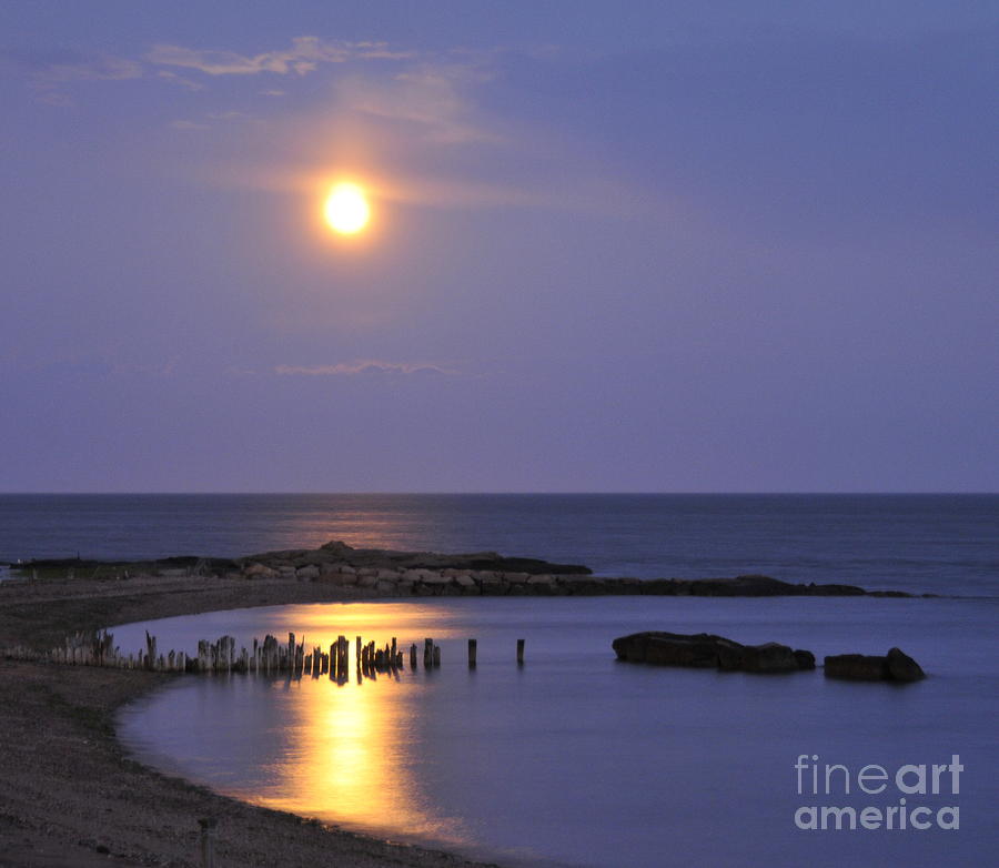 Nature Photograph - Serenity Connecticut Coastline by Cindy Lee Longhini