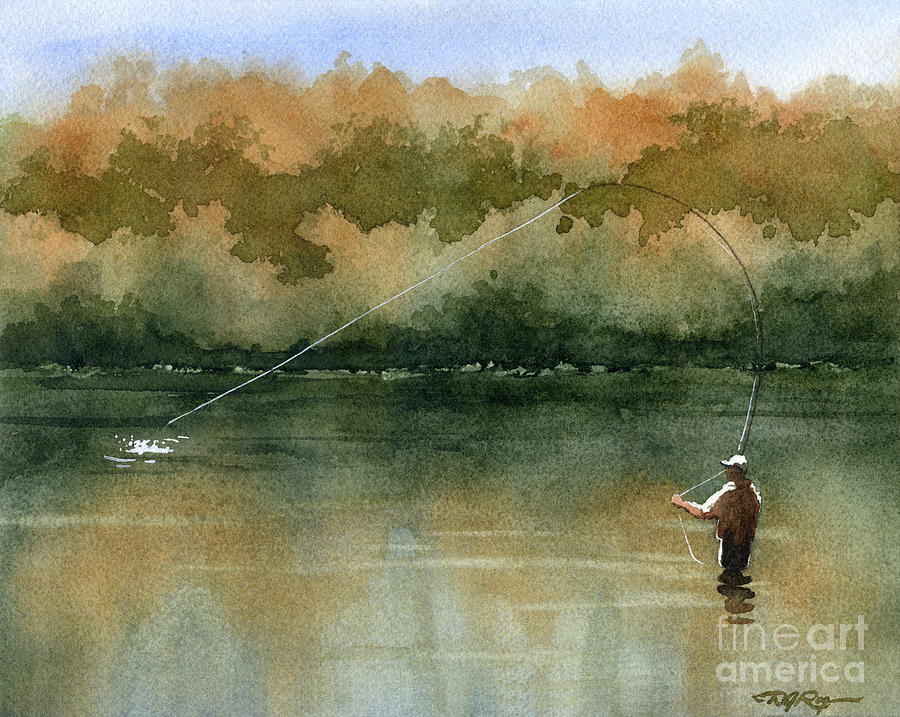Fish Painting - Serenity by David Rogers