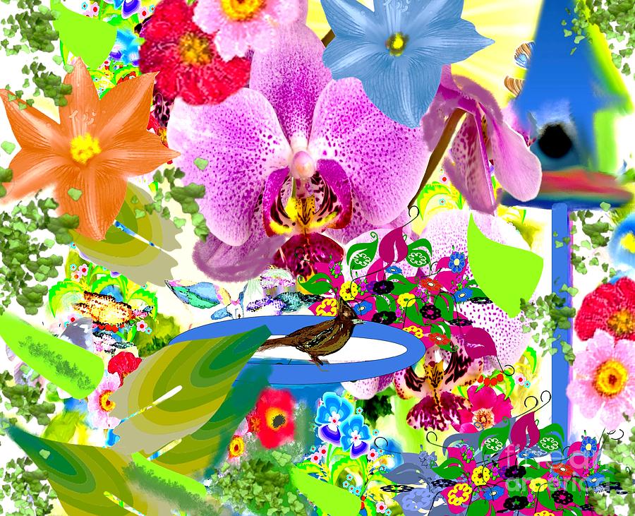 Flower Painting - Serenity Garden by Belinda Threeths