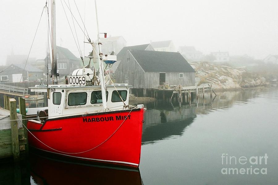 Boat Photograph - Serenity in Red by Frank Townsley