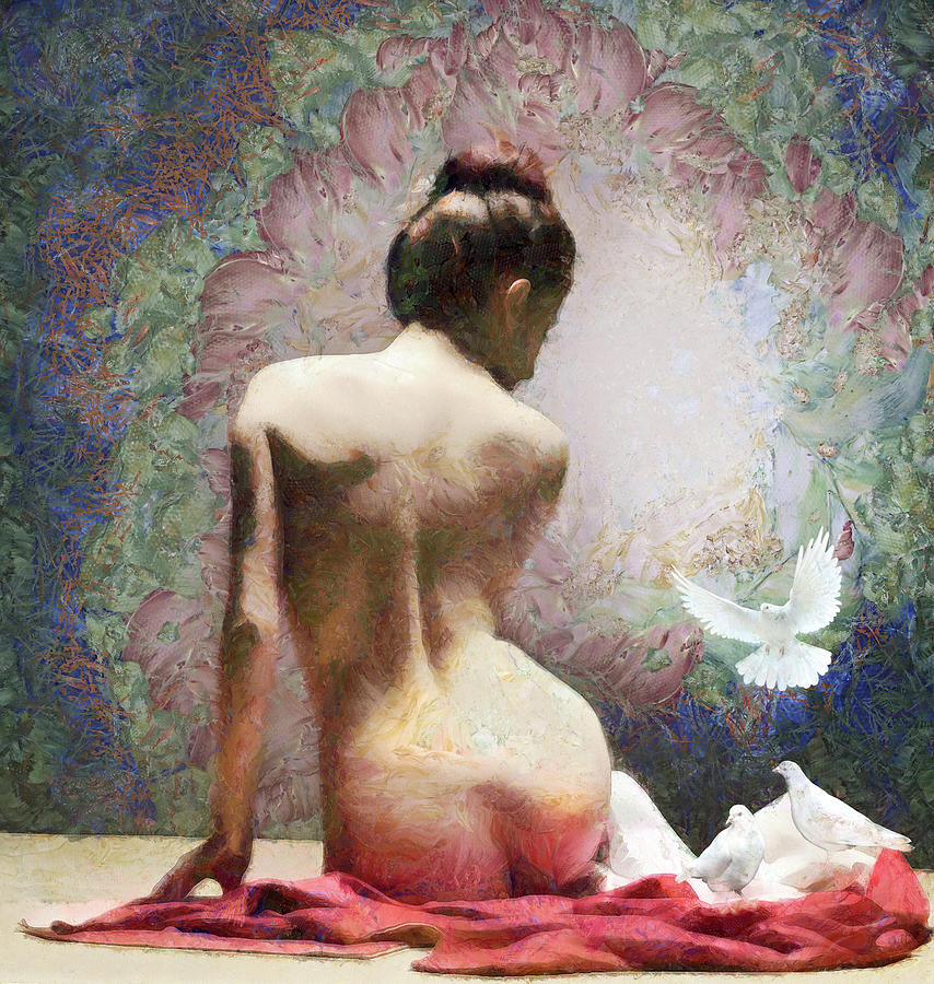 Nude Mixed Media - Serenity by Jacky Gerritsen