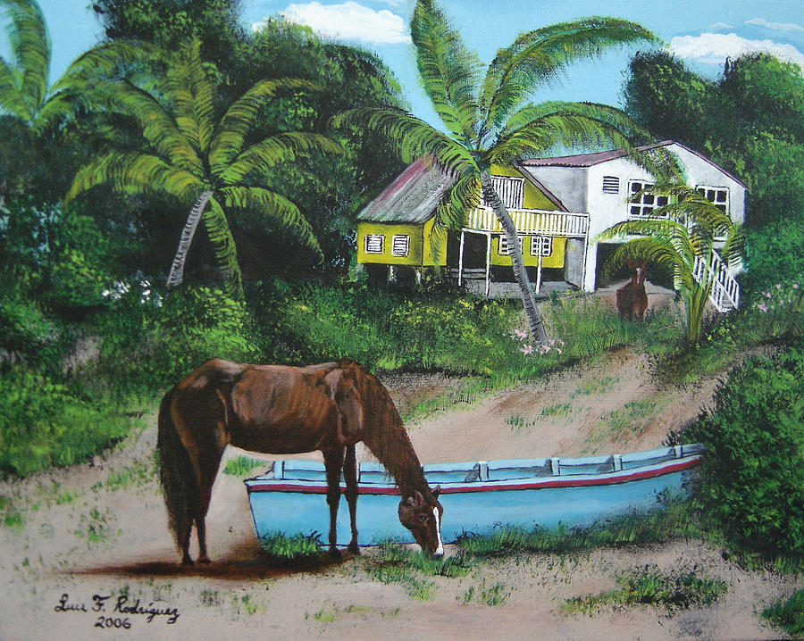 Horse Painting - Serenity by Luis F Rodriguez