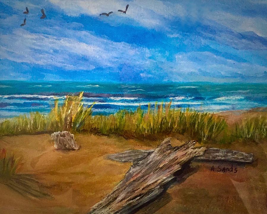 Serenity on a Florida Beach Painting by Anne Sands