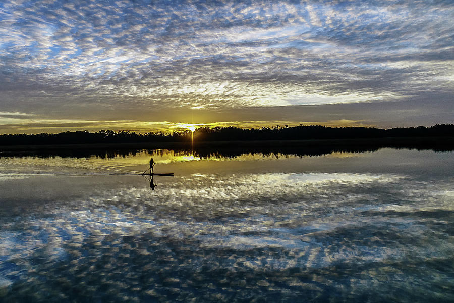 Serenity on a Paddleboard Photograph by Jerry Gammon