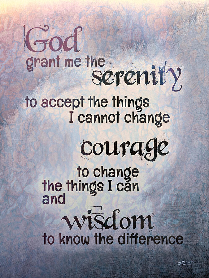 Serenity Prayer Digital Art by Jutta Maria Pusl - Fine Art America