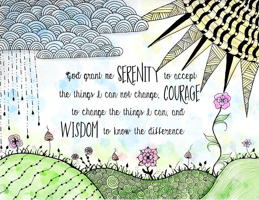 The Serenity Prayer Serenity-prayer-zentangle-watercolor-emily-smith