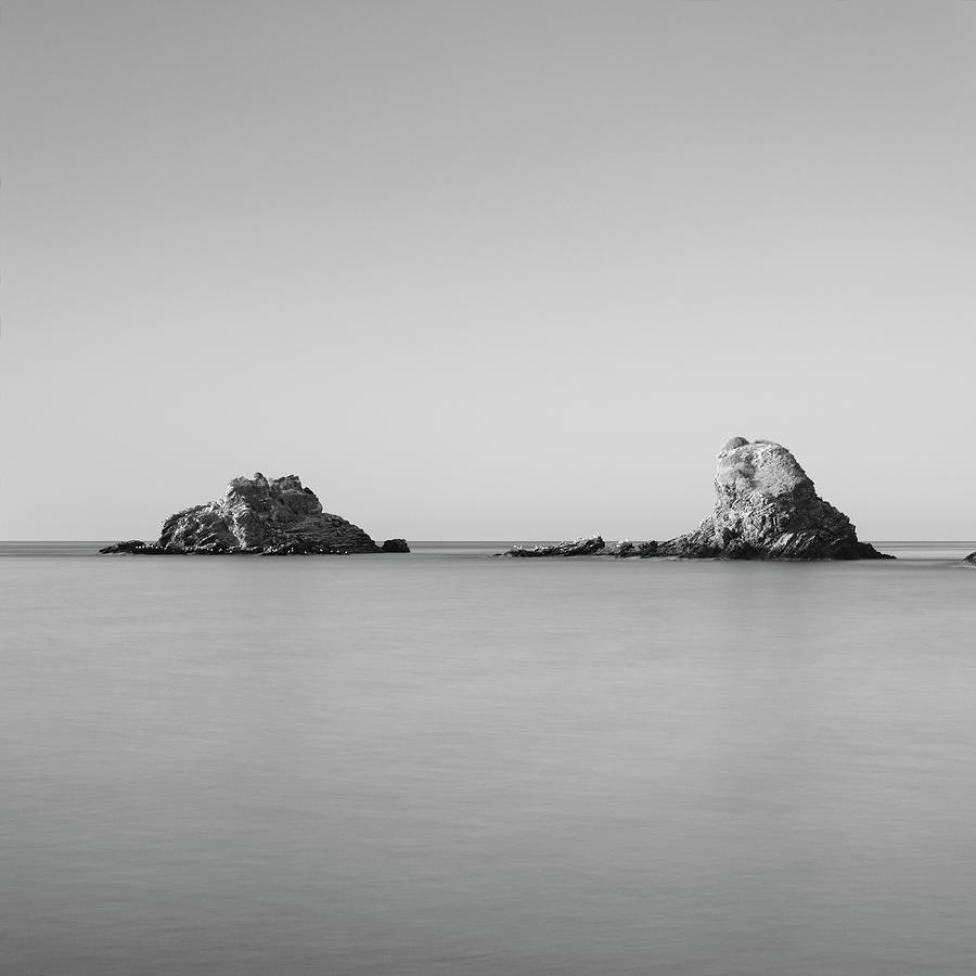 Black And White Photograph - Serenity sea at sunrise by Guido Montanes Castillo