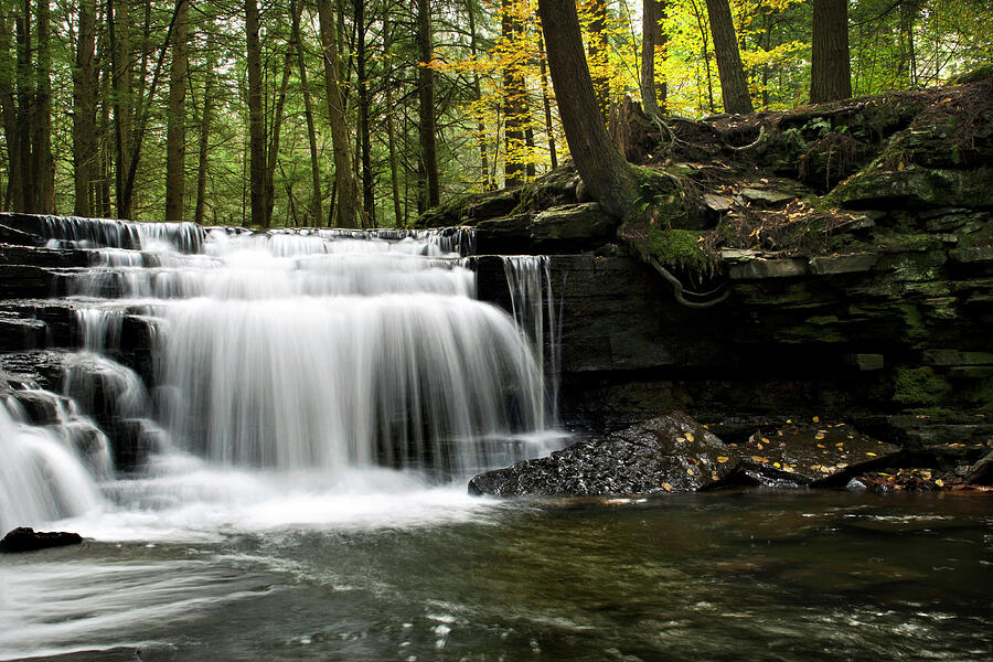 Waterfall Photograph - Serenity Waterfalls Landscape by Christina Rollo