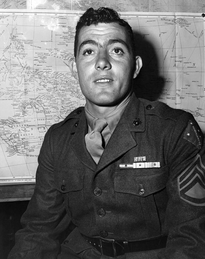 Sergeant John Basilone - World War Two - 1943 Photograph by War Is Hell Store