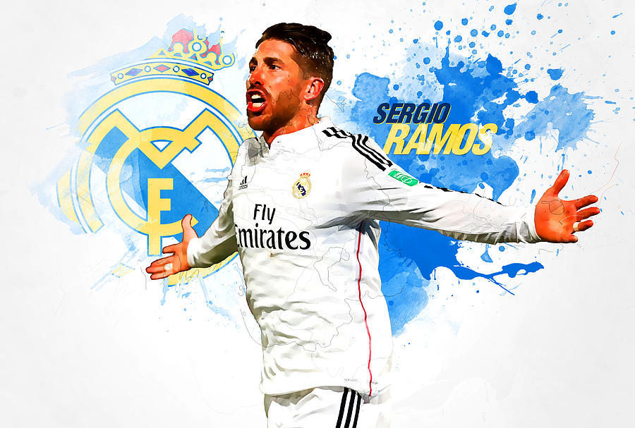 Sergio Ramos Digital Art by Semih Yurdabak