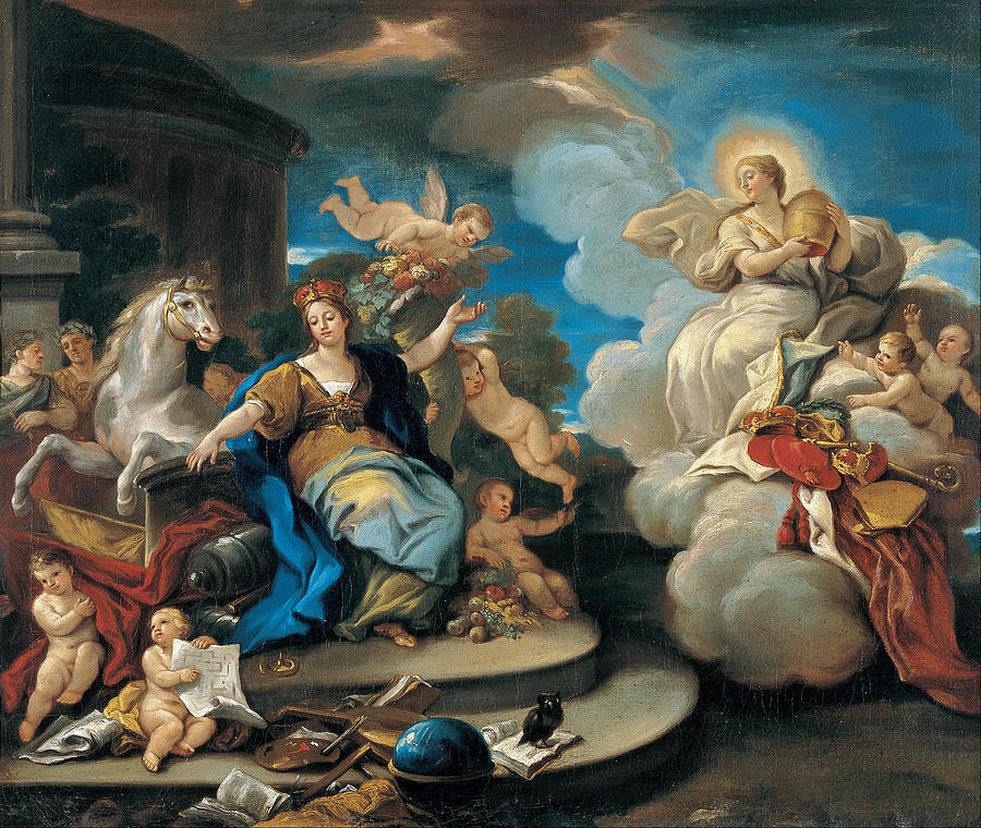 Series of the Four Parts of the World. Europe  Painting by Luca Giordano