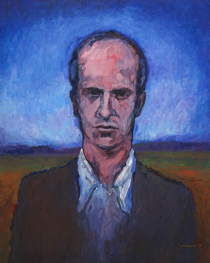 Serious Young Man 1977 Painting by Lutz Baar