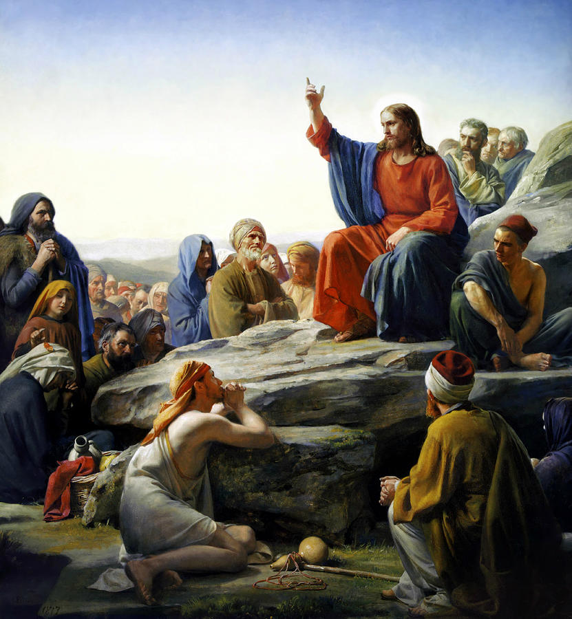 Sermon on the Mount Painting by Carl Bloch