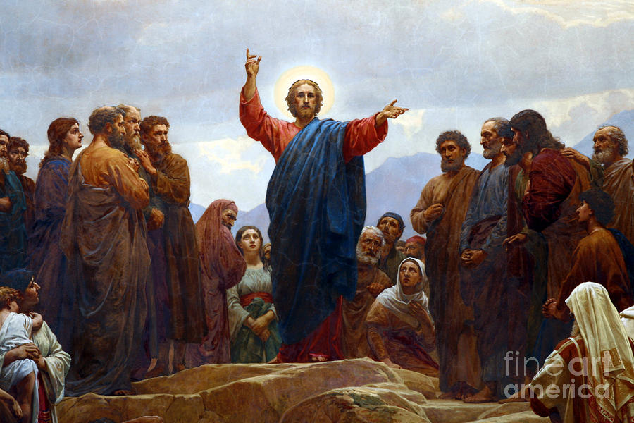 Sermon on the Mount Painting by Celestial Images