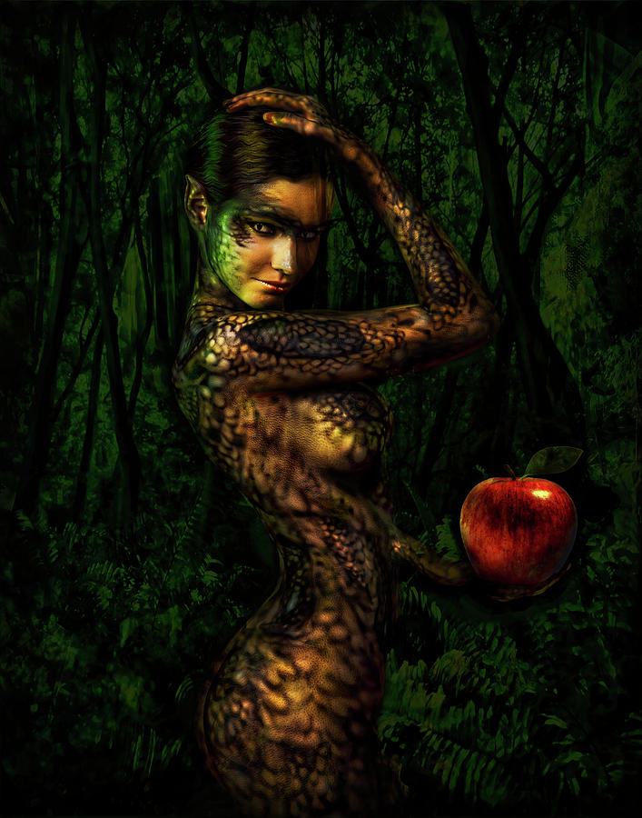 Serpent Digital Art by Lilia S