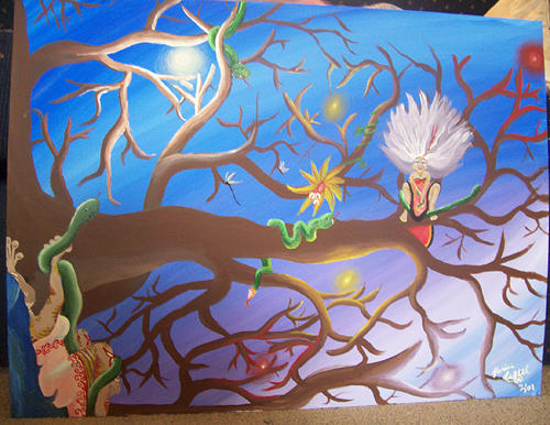 Serpents Painting - Serpent Women by Hollie Leffel Serpents Painting - Serpent Women by Hollie Leffel