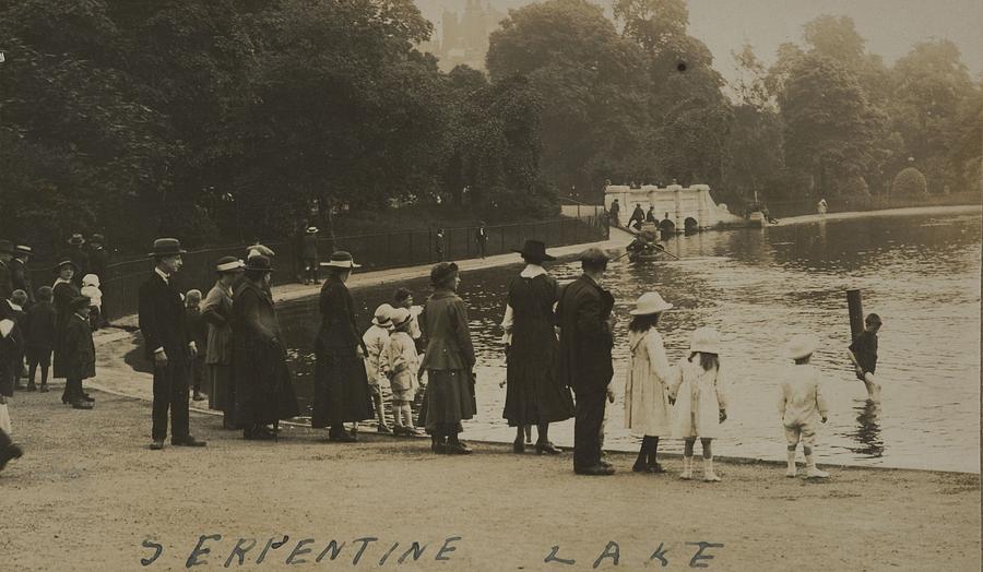 Serpentine Lake 1919 by Herbert Green. Painting by Celestial Images