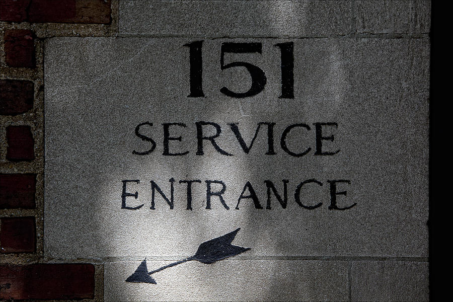 Service Entrance Sign Photograph by Robert Ullmann