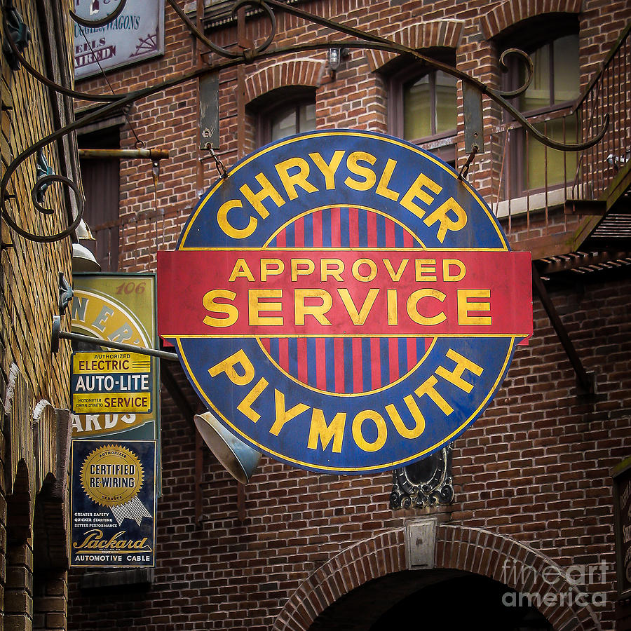 Sign Photograph - Service Sign by Perry Webster