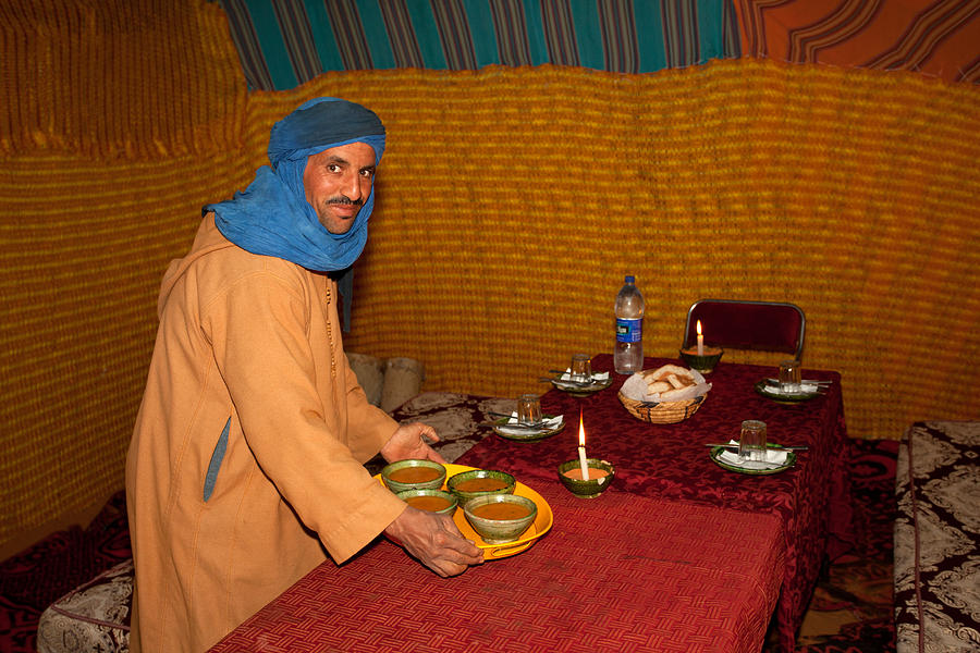 Serving Moroccan Soup Photograph