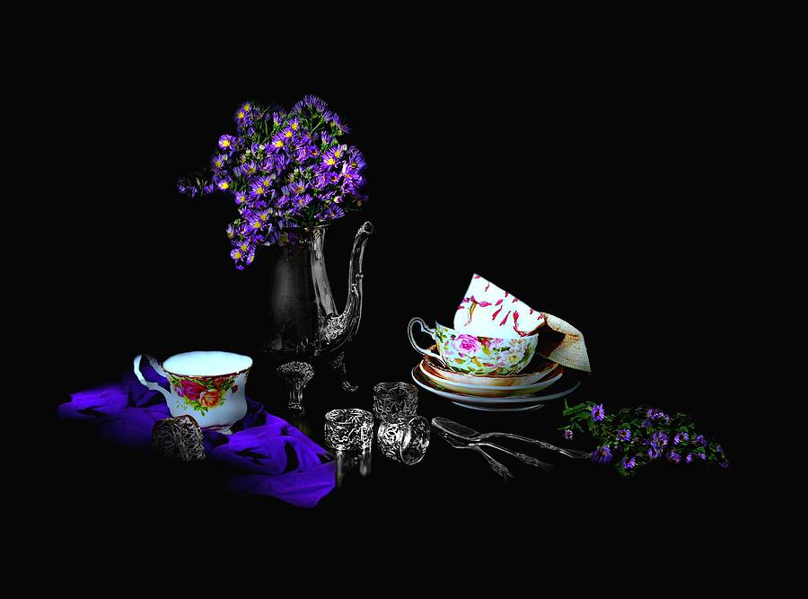 Tea Cup Photograph - Set for Tea by Diana Angstadt