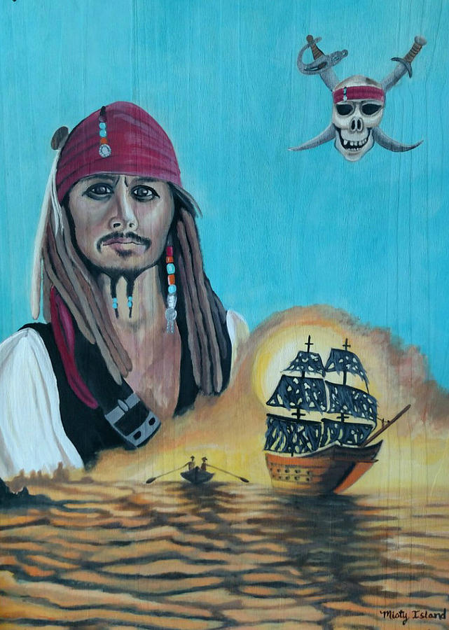 Johnny Depp Painting - Set Sail to that Horizon by Elaine Haakenson