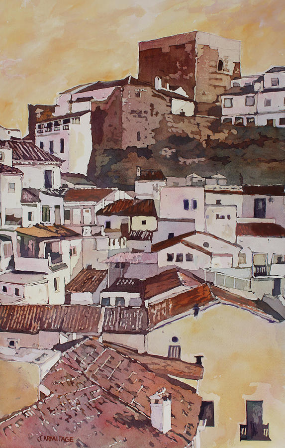 Setenil Fortress Painting by Jenny Armitage