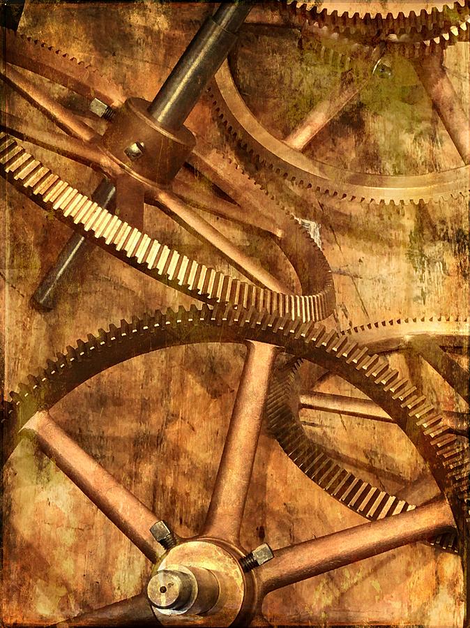 Baltimore Photograph -  Seth Thomas 1911 Clock Mechanism -  Gears by Marianna Mills