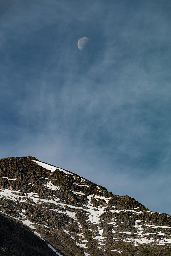 Setting Moon Above Mount Fairview Photograph by Tony Hake