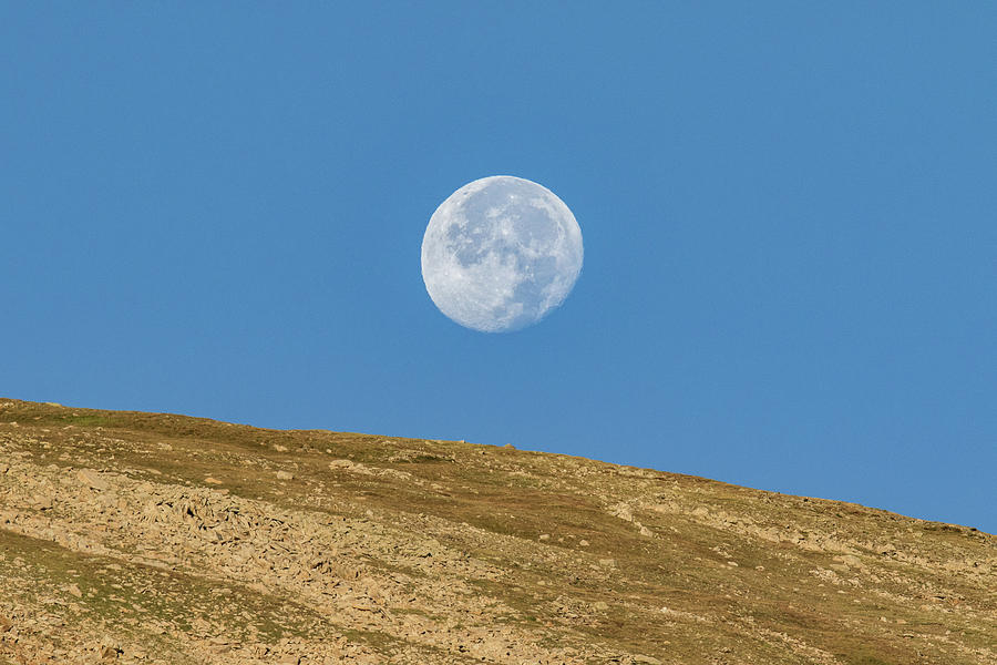 Setting Moon in Rocky Mountain National Park Photograph by Tony Hake