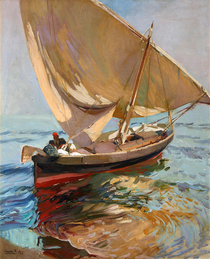 Setting out to Sea. Valencia Painting by Joaquin Sorolla y Bastida
