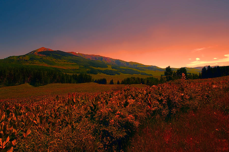 Setting Sun in Crested Butte by Tom Potter Setting Sun in Crested Butte by Tom Potter