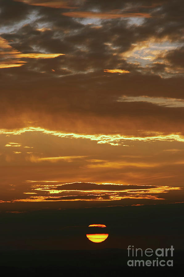 Setting Sun On The Horizon Photograph by Michal Boubin
